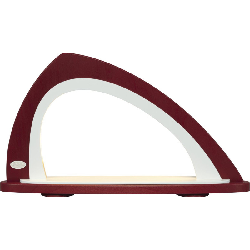 Leerbogen asymmetrisch bordeaux/weiß  52,0 x 29,7 x 9,0 cm