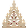 Lichterspitze 7 flg. Baum mit roten Kugeln 38,0 x 43,0 x 4,5 cm
