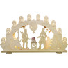 Lichterbogen 15 flg. Bergmann mit Amethyst 66,0 x 40,0 x 6,0 cm