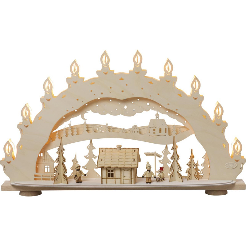 LED Lichterbogen m. RH 10 flg. Winter Zauberland 66,0 x 39,6 x 11,5 cm