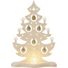 Teelichthalter Weihnachtsbaum mit goldenen Kugeln 1 TL 21,0 x 30,5 x 8,5 cm