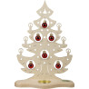 Teelichthalter Weihnachtsbaum mit roten Kugeln 1 TL 21,0 x 30,5 x 8,5 cm