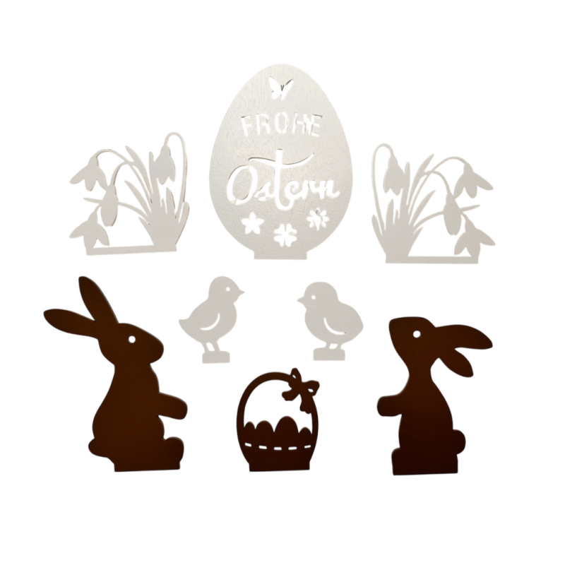 Figurenset Ostern 8 tlg. für Dekosockel (12-DSL60N)