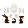 Figurenset Ostern 8 tlg. für Dekosockel (12-DSL60N)