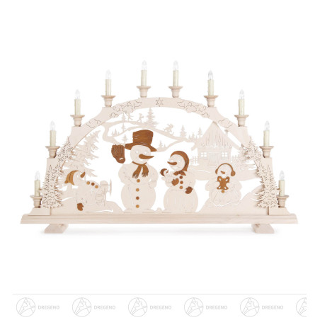 Schwibbogen mit Schneemännern, elektrisch beleuchtet43x69cm