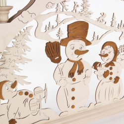 Schwibbogen mit Schneemännern, elektrisch beleuchtet43x69cm