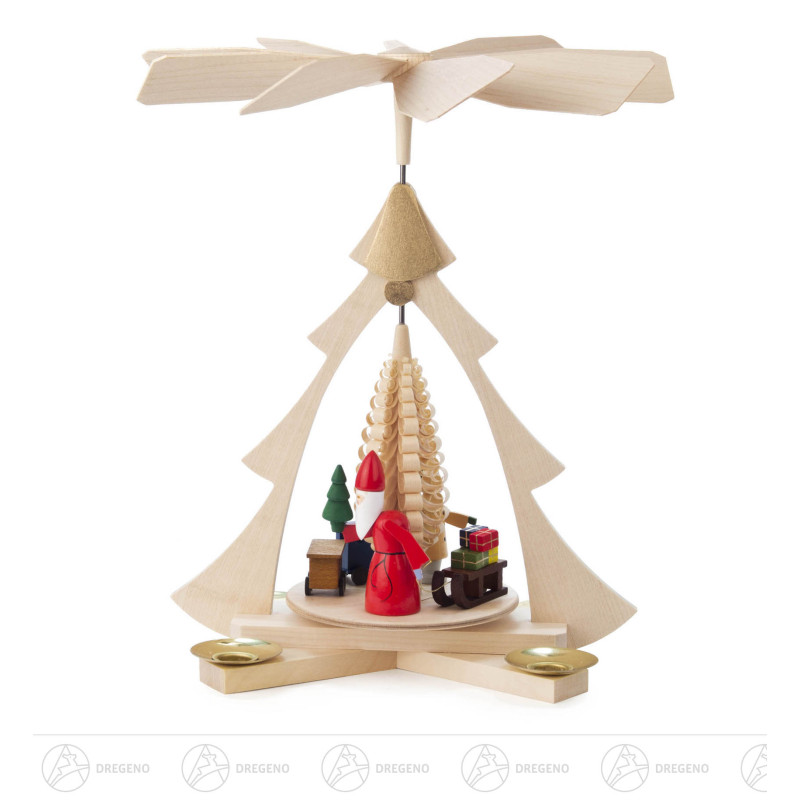 Pyramide mit Bescherung, für Kerzen d14mm