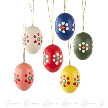 Behang Ostereier mit Punkten (6) 2cm