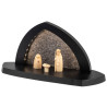 Gesteinsbogen 15x31x11cm anthrazit LED beleuchtet Heilige Familie