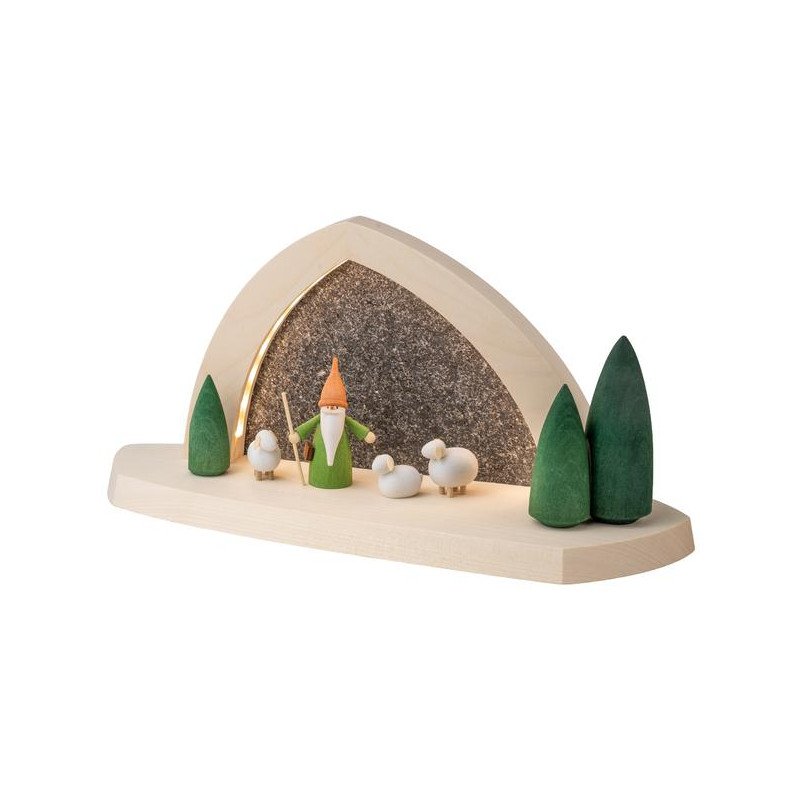 Gesteinsbogen 15x31x11cm natur LED beleuchtet Schäferwichtel