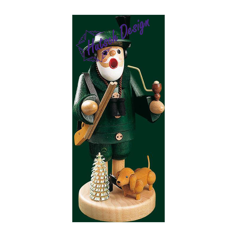 Räuchermann Förster mit Dackel  19 cm