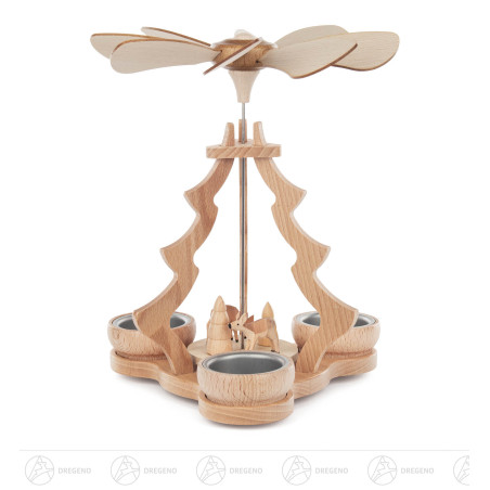 Pyramide mit Rehen, für Teelichte