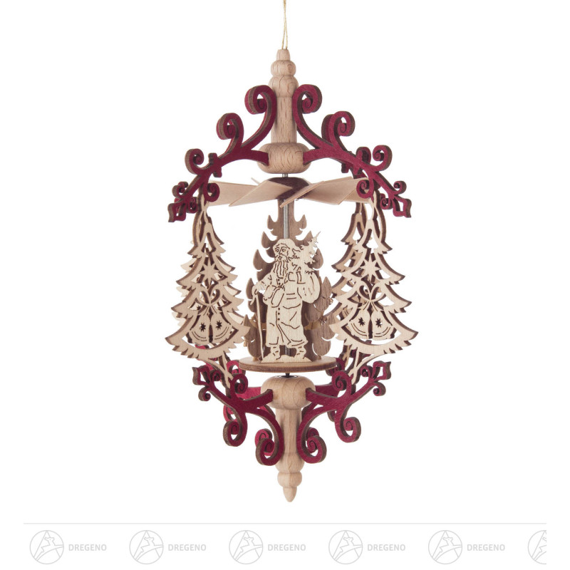 Wärmespiel Rollspan Tanne/Weihnachtsmann, zum Hängen