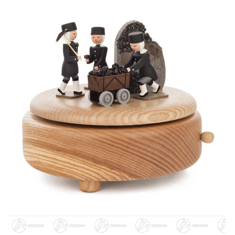 Spieldose mit arbeitenden Bergleuten Melodie: Glück auf...