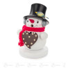 Räuchermann Schneemann mit Lebkuchenherz