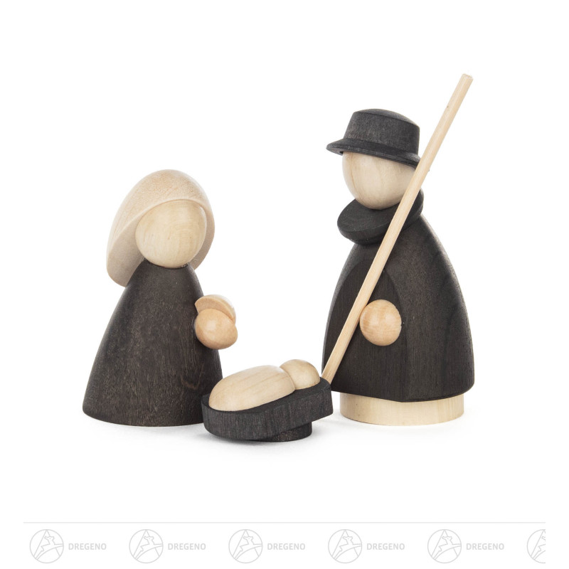 Heilige Familie (3) natur/anthrazit 8cm