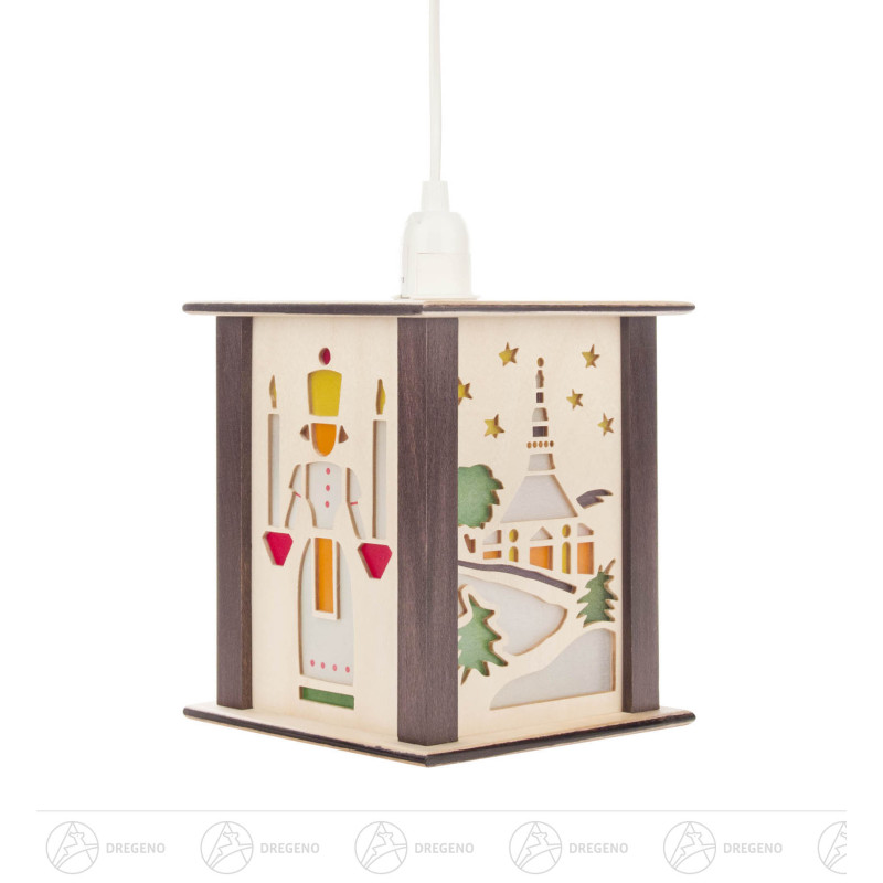 Laterne Seiffener Kirche, klein 23cm