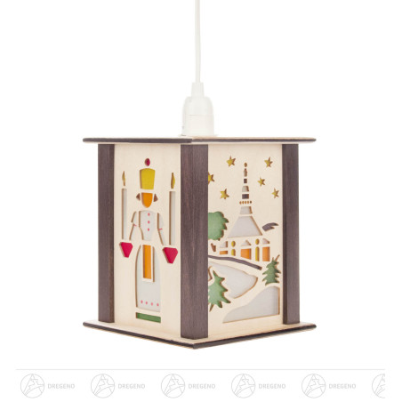 Laterne Seiffener Kirche, klein 23cm