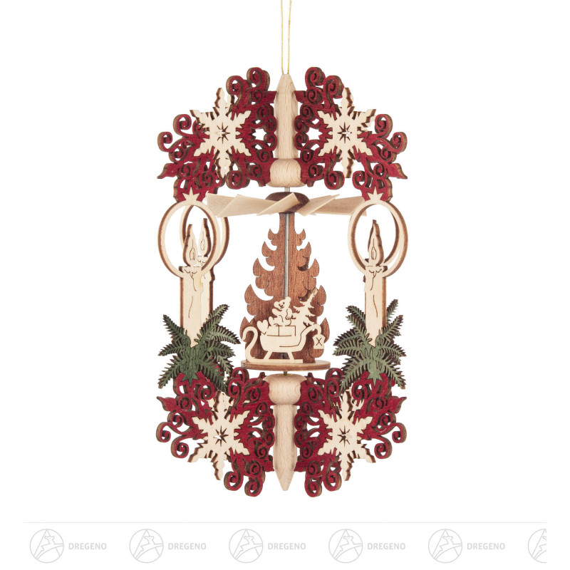 Wärmespiel Kristallkerze Weihnachtsmann 9 cm