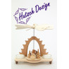 Pyramide Schneemann natur  18,5 cm