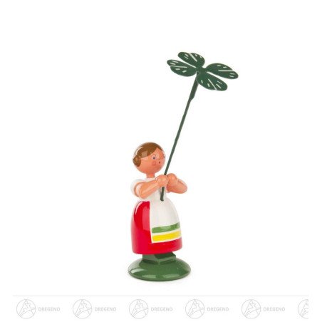 Blumenmädchen mit Glücksklee