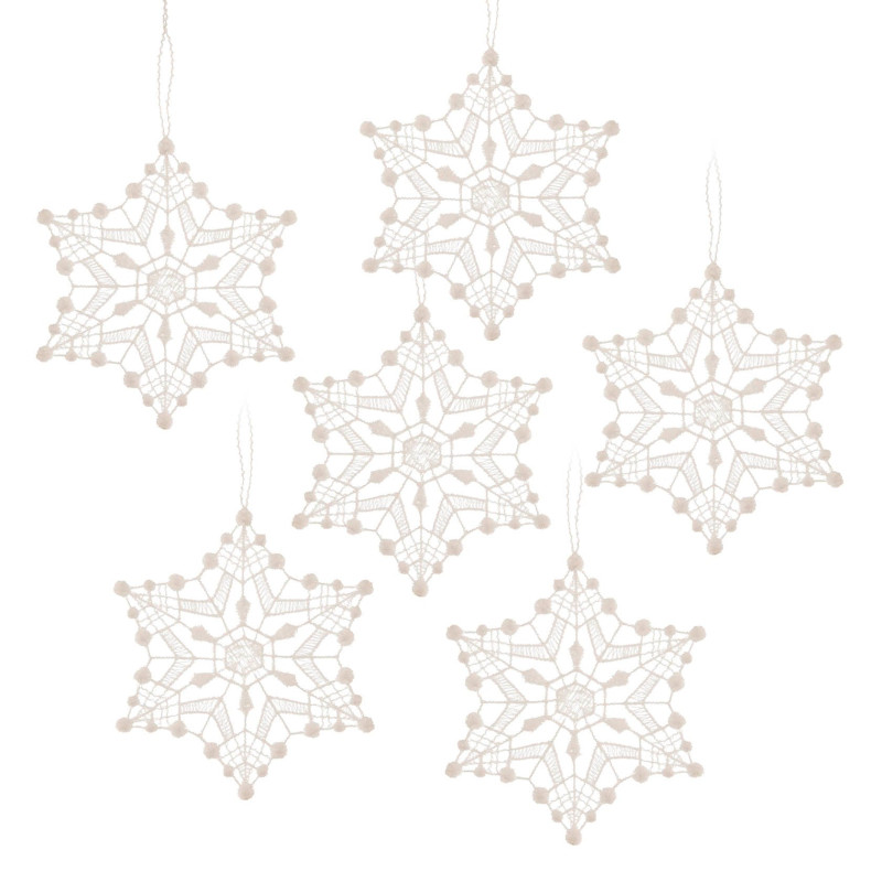 Behang Motiv-Schneestern (6) 212173 Plauener Spitze 8cm