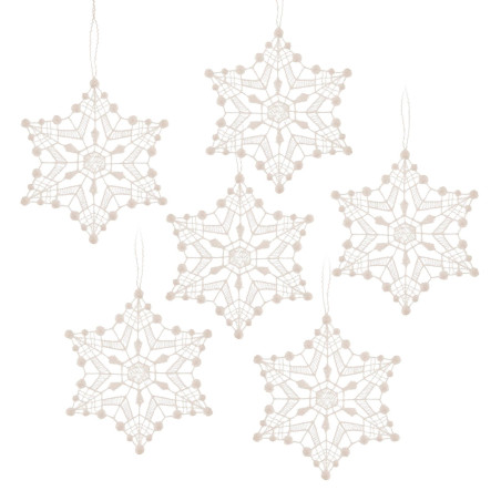 Behang Motiv-Schneestern (6) 212173 Plauener Spitze 8cm