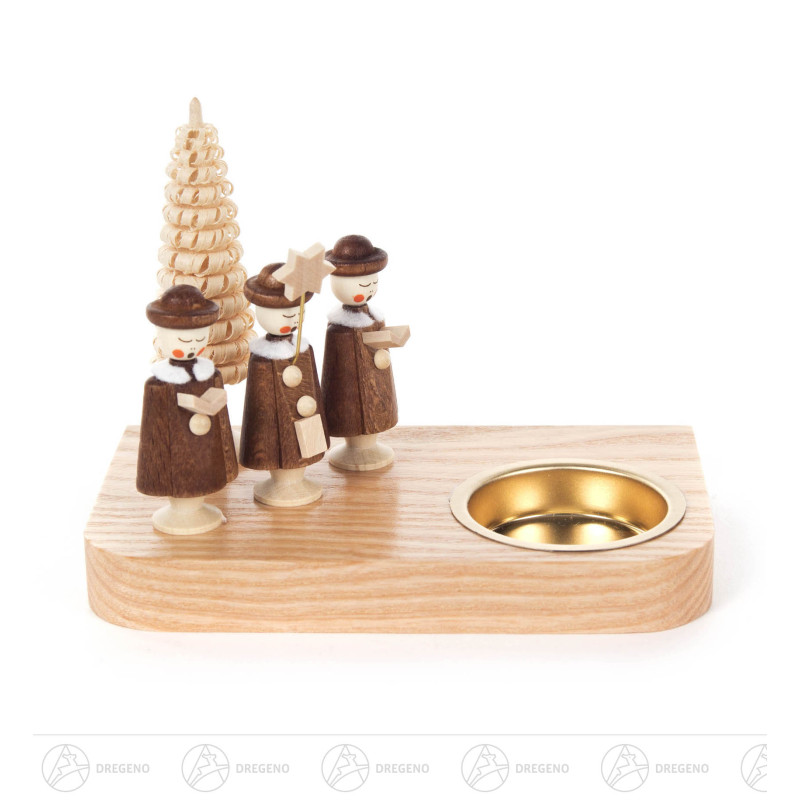 Teelichthalter mit Kurrende und Bäumchen 10cm