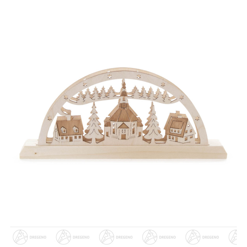 Serviettenständer mit Seiffener Kirche 23x10xm