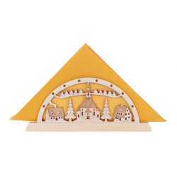 Serviettenständer mit Seiffener Kirche 23x10xm