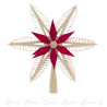 Christbaumspitze Spanstern,rot-natur Durchmesser 24cm