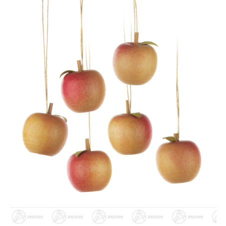 Baumbehang Apfel mit Blatt (12) 2,5cm