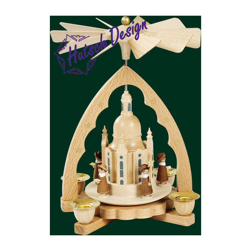 Pyramide mit Dresdner Frauenkirche und Kurrende  20 cm