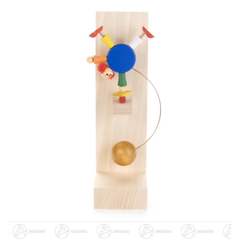 Schaukelfigur Clown Akrobat auf Rolle 13cm