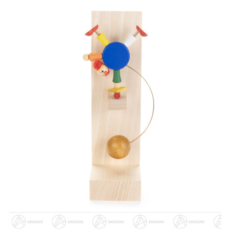 Schaukelfigur Clown Akrobat auf Rolle 13cm