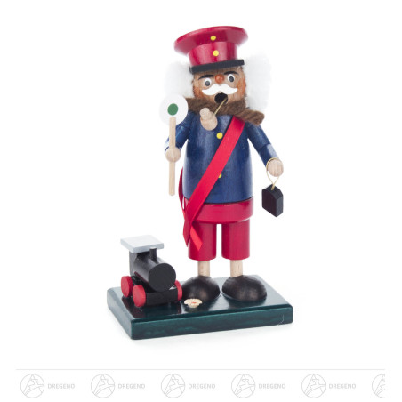 Mini-Räuchermann Schaffner mit Lok