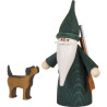 Jägerwichtel mit Hund 7 x4 x3cm