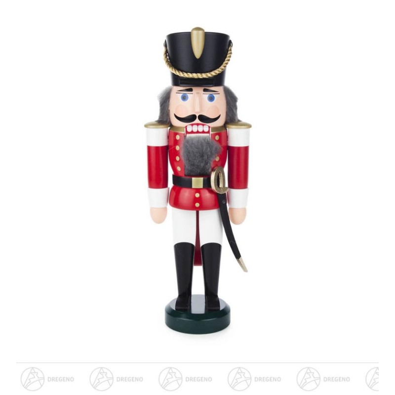 Nussknacker Husar rot-weiß, 28cm