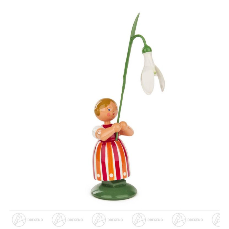Blumenmädchen mit Schneeglöckchen