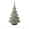 Weihnachtsbaum groß, grün lasiert mit Kugeln und Kerzen