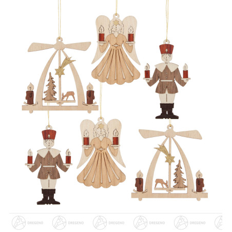 Behang Erzgebirge 2 (6) (Engel,Bergmann,Pyramide) 7cm