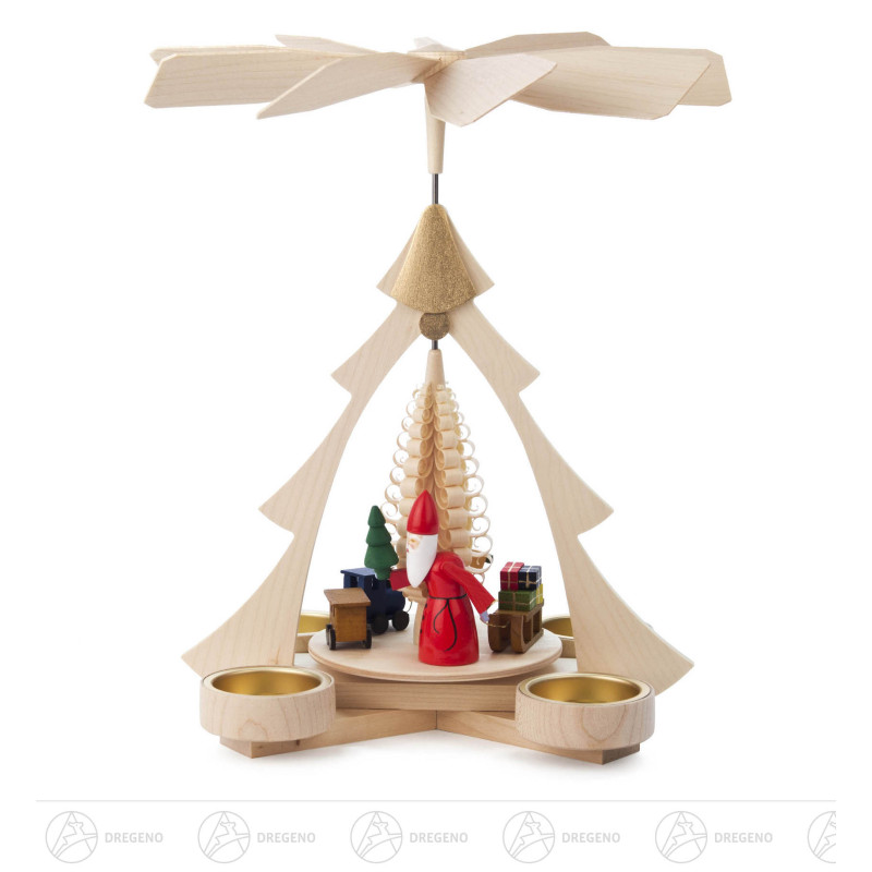 Pyramide mit Bescherung, für Teelichte