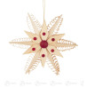 Behang Spanstern natur, rote Punkte 11cm