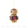 Behang Eulenkind mit Weihnachtsstern 4cm