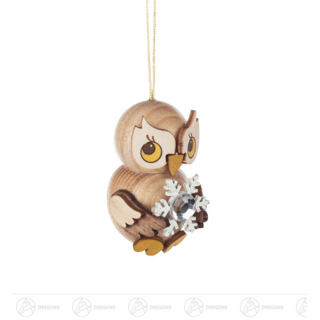 Behang Eulenkind mit Schneestern 4cm