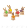 Mini-Hasen zum Stellen (6) sortiert (je 2 Stück mit Ei,Blume,Herz) 2cm