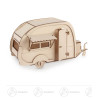 Holzbausatz 3D Wohnwagen 40-tlg 36x18x15cm natur