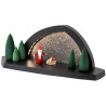 Gesteinsbogen 15x37x13cm anthrazit LED beleuchtet Weihnachtswichtel