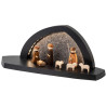 Gesteinsbogen 15x37x13cm anthrazit LED beleuchtet Christi Geburt