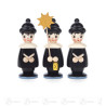 Kurrendefiguren schwarz, 11cm (3)